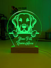 Golden Retriever Pet Personalised Name 3D LED Room Light Decor - KustomboxNight Lights & Ambient LightingKustomboxStandard Size