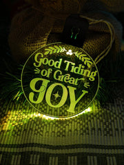 Good Tidings of Joy Christmas Bauble 3d LED Night Light Decoration - KustomboxNight Lights & Ambient LightingKustomboxBauble - Standard Size