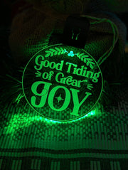 Good Tidings of Joy Christmas Bauble 3d LED Night Light Decoration - KustomboxNight Lights & Ambient LightingKustomboxBauble - Standard Size