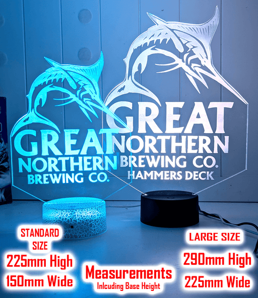 Great Northern Beer 3D LED Night Light Bar, Man Cave Custom Name Lamp - KustomboxNight Lights & Ambient LightingKustomboxStandard Size
