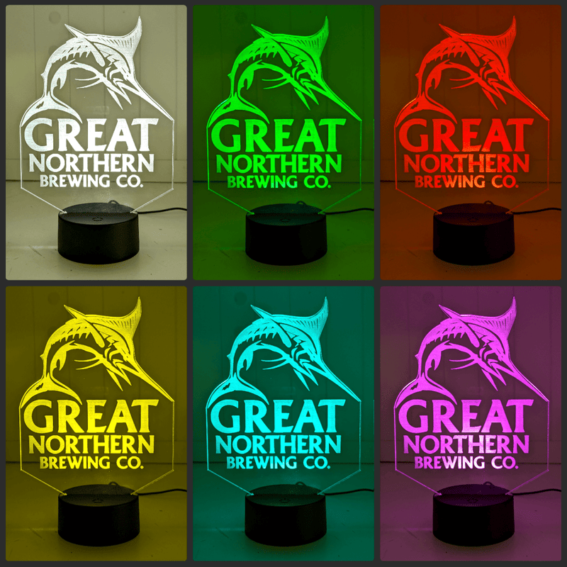 Great Northern Beer 3D LED Night Light Bar, Man Cave Custom Name Lamp - KustomboxNight Lights & Ambient LightingKustomboxStandard Size