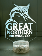 Great Northern Beer 3D LED Night Light Bar, Man Cave Custom Name Lamp - KustomboxNight Lights & Ambient LightingKustomboxStandard Size