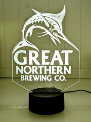 Great Northern Beer 3D LED Night Light Bar, Man Cave Custom Name Lamp - KustomboxNight Lights & Ambient LightingKustomboxStandard Size