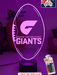 Greater Western Sydney Giants Australian Football Club 3D LED Night Light - KustomboxNight Lights & Ambient LightingKustomboxStandard Size