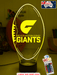 Greater Western Sydney Giants Australian Football Club 3D LED Night Light - KustomboxNight Lights & Ambient LightingKustomboxStandard Size
