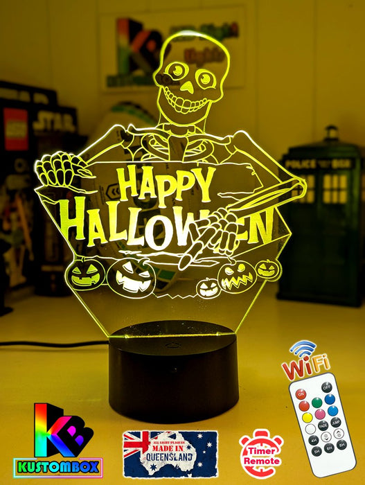 Halloween & Zombie Skeleton 3D LED Night Light Lamp - KustomboxNight Lights & Ambient LightingKustomboxStandard Size