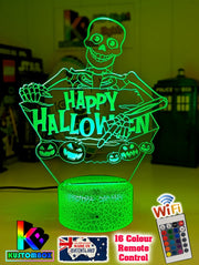 Halloween & Zombie Skeleton 3D LED Night Light Lamp - KustomboxNight Lights & Ambient LightingKustomboxStandard Size