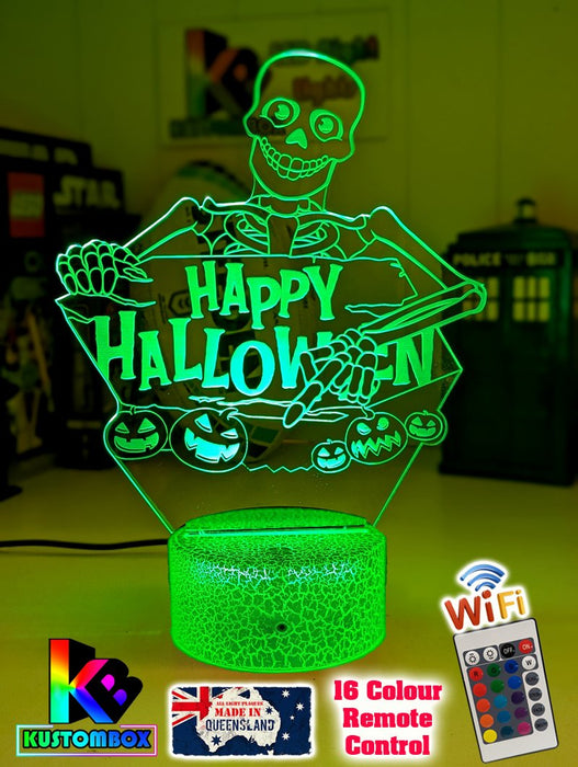 Halloween & Zombie Skeleton 3D LED Night Light Lamp - KustomboxNight Lights & Ambient LightingKustomboxStandard Size