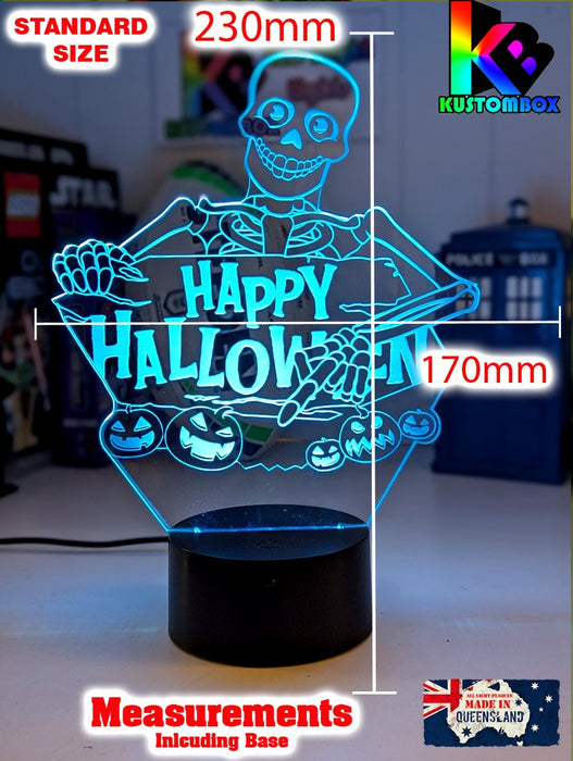 Halloween & Zombie Skeleton 3D LED Night Light Lamp - KustomboxNight Lights & Ambient LightingKustomboxStandard Size