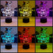 Halloween & Zombie Skeleton 3D LED Night Light Lamp - KustomboxNight Lights & Ambient LightingKustomboxStandard Size