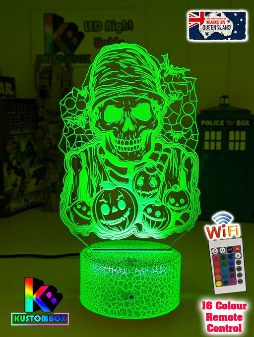 Halloween Zombie Skeleton & Pumpkins 3D LED Night Light Lamp - KustomboxNight Lights & Ambient LightingKustomboxStandard Size
