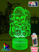 Halloween Zombie Skeleton & Pumpkins 3D LED Night Light Lamp - KustomboxNight Lights & Ambient LightingKustomboxStandard Size