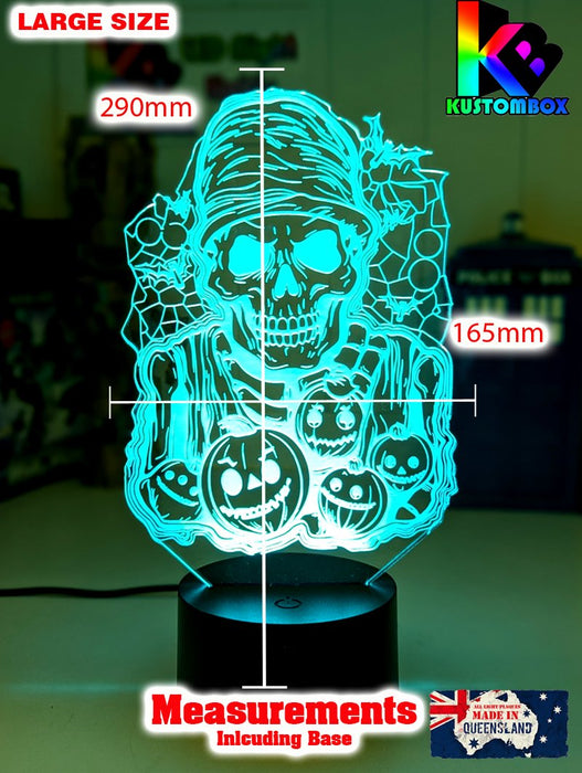 Halloween Zombie Skeleton & Pumpkins 3D LED Night Light Lamp - KustomboxNight Lights & Ambient LightingKustomboxStandard Size