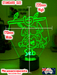 Hanging Monkey on Branch Personalised Name 3D LED Night Light Lamp - KustomboxNight Lights & Ambient LightingKustomboxStandard Light - No Name