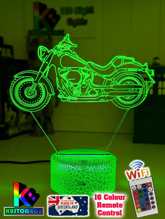 Harley Davidson Motor Cycle Bike 3D LED Night Light Lamp - KustomboxNight Lights & Ambient LightingKustomboxStandard Size - No Name