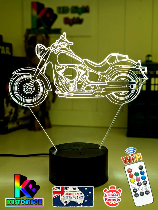 Harley Davidson Motor Cycle Bike 3D LED Night Light Lamp - KustomboxNight Lights & Ambient LightingKustomboxStandard Size - No Name