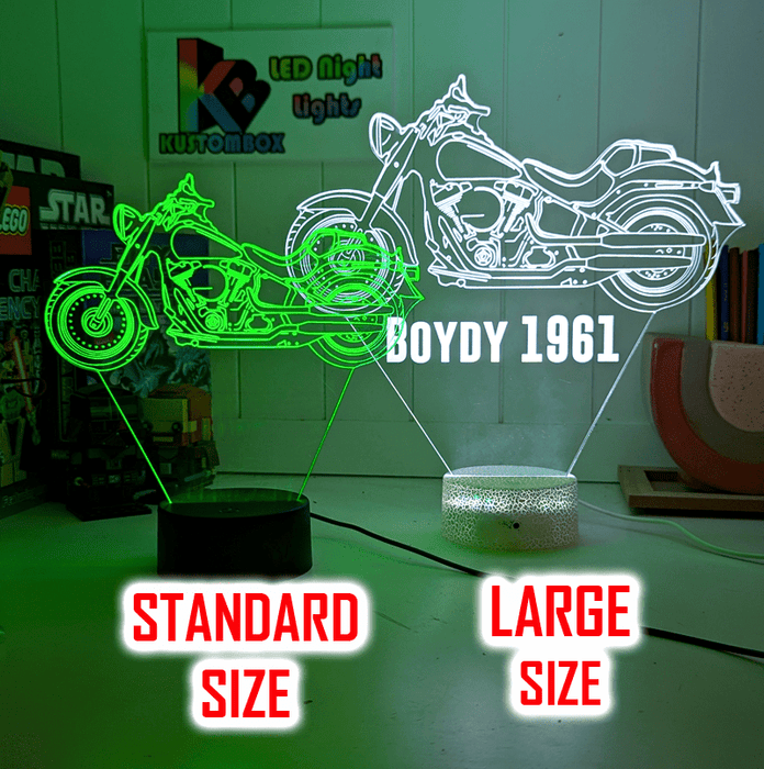 Harley Davidson Motor Cycle Bike 3D LED Night Light Lamp - KustomboxNight Lights & Ambient LightingKustomboxStandard Size - No Name