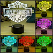 Harley Davidson Motorbike Logo 3D LED Night Light Lamp - KustomboxNight Lights & Ambient LightingKustomboxStandard Size - No Name