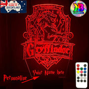 Harry Potter Gryffindor House 3D LED Night Light Room Lamp - KustomboxNight Lights & Ambient LightingKustomboxStandard SizeBlack Base