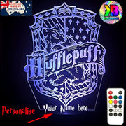 Harry Potter Hufflepuff House 3D LED Night Light Room Lamp - KustomboxNight Lights & Ambient LightingKustomboxStandard SizeBlack Base