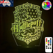 Harry Potter Hufflepuff House 3D LED Night Light Room Lamp - KustomboxNight Lights & Ambient LightingKustomboxStandard SizeBlack Base