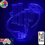 Harry Potter Logo & Golden Snitch Ball 3D LED Night Light Room Lamp - KustomboxNight Lights & Ambient LightingKustomboxStandard SizeBlack Base