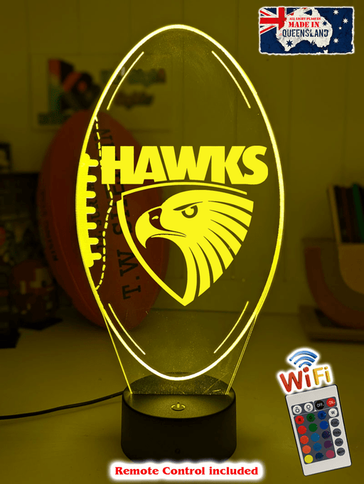 Hawthorn Hawks ball shaped LED lamp with 16-colour light modes and remote.