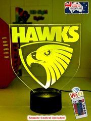 Hawthorn Hawks 3D LED lamp with 16-colour light modes and remote.