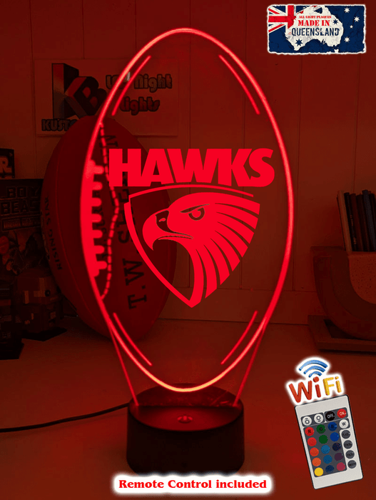 Hawthorn Hawks Australian Football Club 3D LED Night Light - KustomboxNight Lights & Ambient LightingKustomboxStandard Size