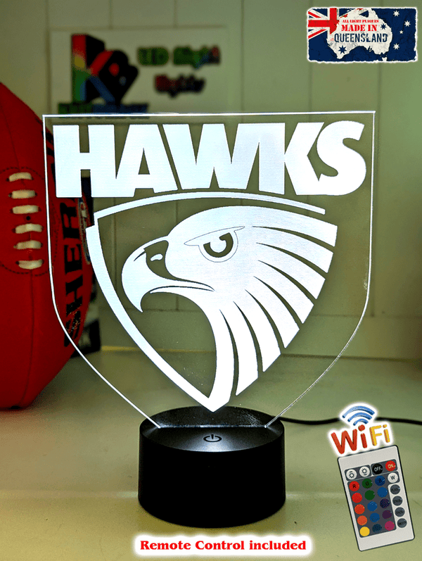 Hawthorn Hawks Australian Football Club 3D LED Night Light - KustomboxNight Lights & Ambient LightingKustomboxStandard Size