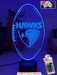 Hawthorn Hawks Australian Football Club 3D LED Night Light - KustomboxNight Lights & Ambient LightingKustomboxStandard Size