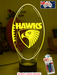 Hawthorn Hawks Australian Football Club 3D LED Night Light - KustomboxNight Lights & Ambient LightingKustomboxStandard Size