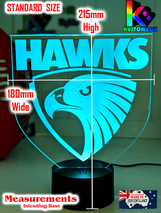 Hawthorn Hawks Australian Football Club 3D LED Night Light - KustomboxNight Lights & Ambient LightingKustomboxStandard Size