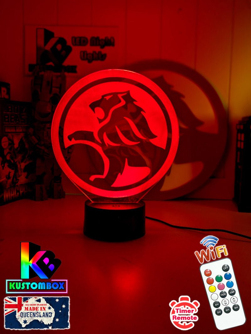 Holden Car Badge Logo Personalised Name 3D LED Night Light - KustomboxNight Lights & Ambient LightingKustomboxStandard Size