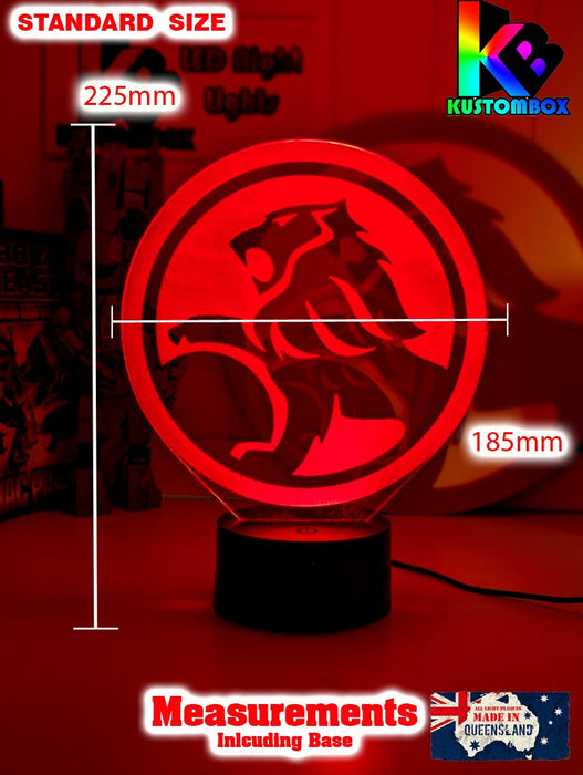 Holden Car Badge Logo Personalised Name 3D LED Night Light - KustomboxNight Lights & Ambient LightingKustomboxStandard Size