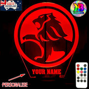 Holden Car Logo Personalised Name 3D LED Night Light - KustomboxNight Lights & Ambient LightingKustomboxStandard Size Personalised