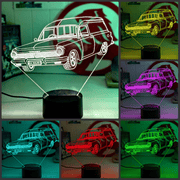 Holden EH Holden Panel Van muscle car 3D LED night light, engraved acrylic lamp ideal for man caves or Aussie car enthusiasts.