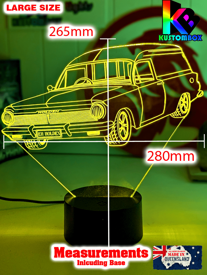 Holden EH Holden Panel Van 3D LED night light, performance car design with remote-controlled multi-colour LED glow.