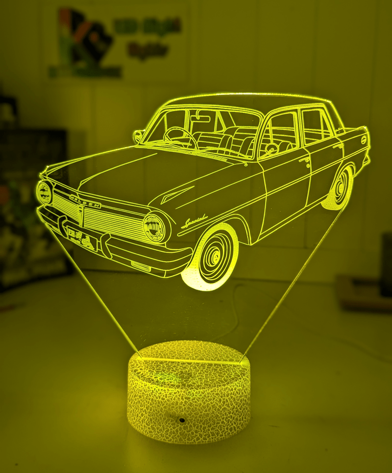 Holden EH Sedan Premier 1963 to 65 Car Personalised Name 3D LED Night Light Lamp - KustomboxNight Lights & Ambient LightingKustomboxStandard Size - No Name