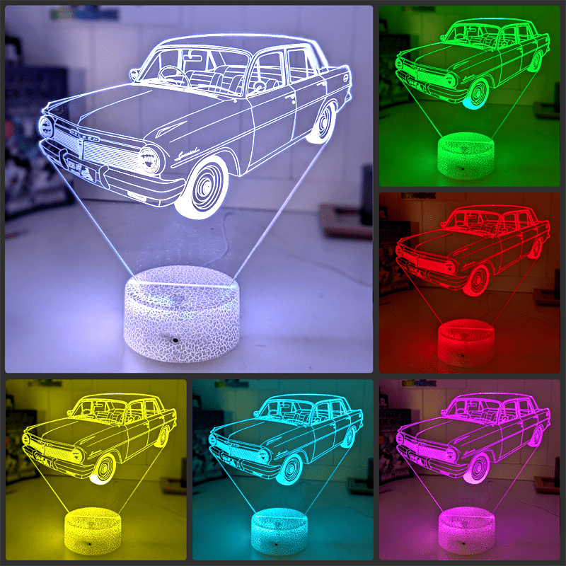 Holden EH Sedan Premier 1963 to 65 Car Personalised Name 3D LED Night Light Lamp - KustomboxNight Lights & Ambient LightingKustomboxStandard Size - No Name