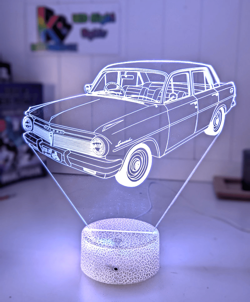 Holden EH Sedan Premier 1963 to 65 Car Personalised Name 3D LED Night Light Lamp - KustomboxNight Lights & Ambient LightingKustomboxStandard Size - No Name