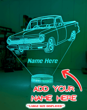 Holden EH Holden Ute racing 3D LED lamp, Bathurst-inspired engraved light with personalised name or number option