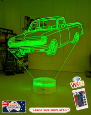 Holden EH Holden Ute 3D LED night light, performance car design with remote-controlled multi-colour LED glow.