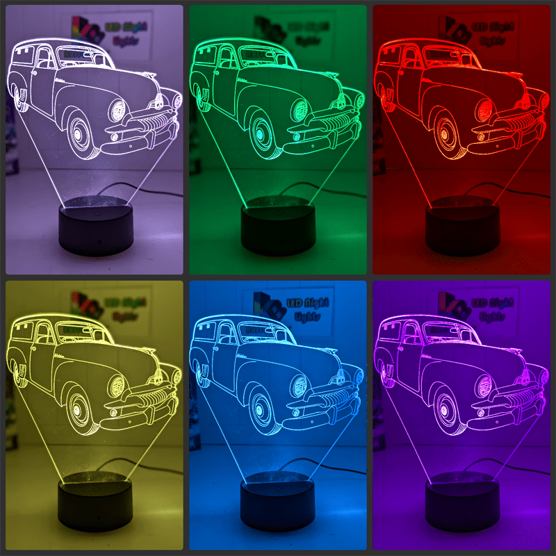 HOLDEN FJ Panel Van Car Personalised 3D LED Light Night Colour Change Lamp - KustomboxNight Lights & Ambient LightingKustomboxStandard Size - No Personalisation