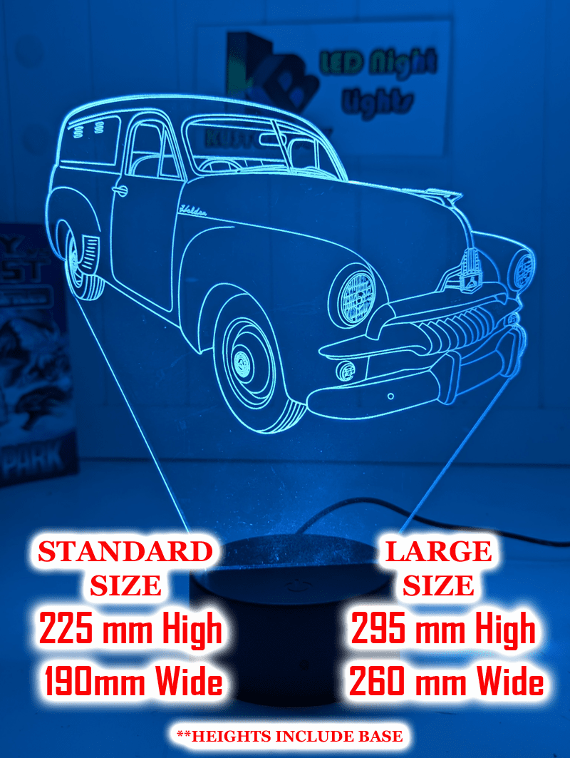 HOLDEN FJ Panel Van Car Personalised 3D LED Light Night Colour Change Lamp - KustomboxNight Lights & Ambient LightingKustomboxStandard Size - No Personalisation