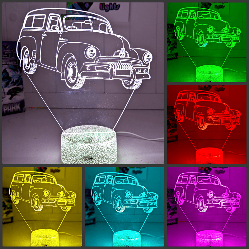 HOLDEN FJ Panel Van Wagon Personalised 3D LED Light Night Colour Change Lamp - KustomboxNight Lights & Ambient LightingKustomboxStandard Size - No Personalisation