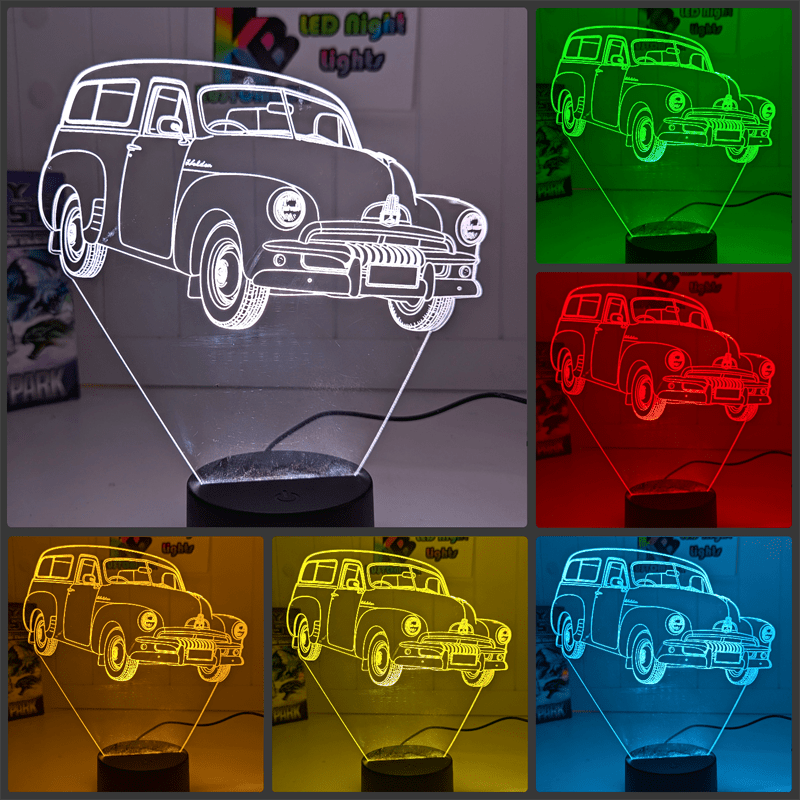 HOLDEN FJ Panel Van Wagon Personalised 3D LED Light Night Colour Change Lamp - KustomboxNight Lights & Ambient LightingKustomboxStandard Size - No Personalisation