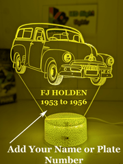 HOLDEN FJ Panel Van Wagon Personalised 3D LED Light Night Colour Change Lamp - KustomboxNight Lights & Ambient LightingKustomboxStandard Size - No Personalisation