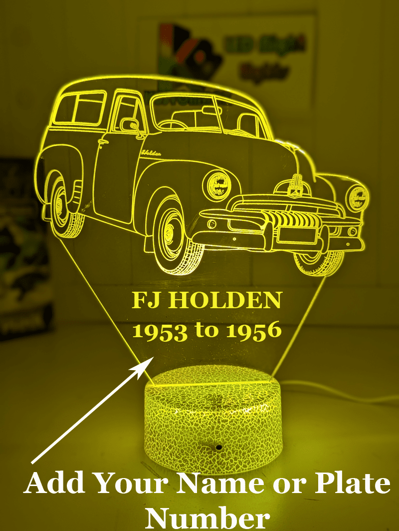 HOLDEN FJ Panel Van Wagon Personalised 3D LED Light Night Colour Change Lamp - KustomboxNight Lights & Ambient LightingKustomboxStandard Size - No Personalisation