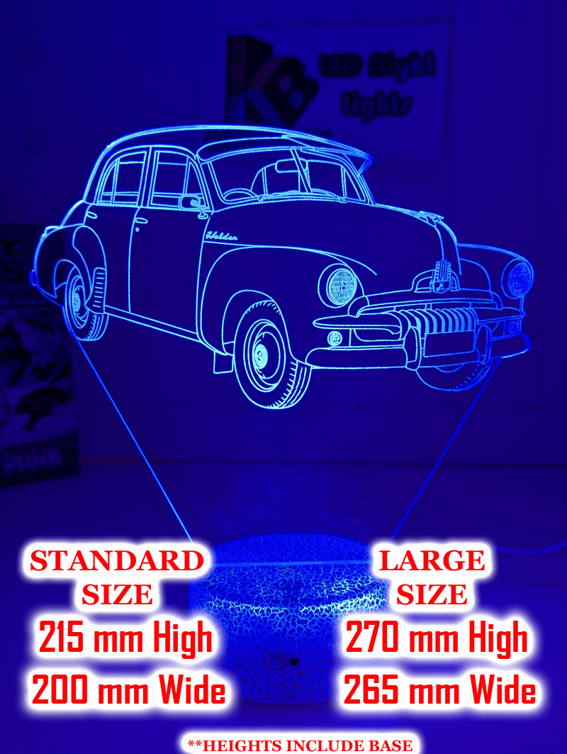 HOLDEN FJ Sedan Car 1953/56 Personalised 3D LED Light Night Colour Change Lamp - KustomboxNight Lights & Ambient LightingKustomboxStandard Size - No Personalisation